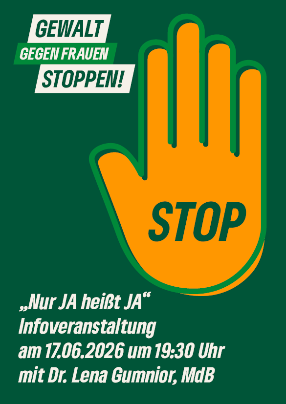 „Nur JA heißt JA!“ – Infoveranstaltung am 17.06. mit Dr. Lena Gumnior, MdB